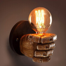 Retro Wall Lamp Personality Industrial Wind Restaurant Bar Cafe Fist Resin Bedroom Bedroom Decoratio