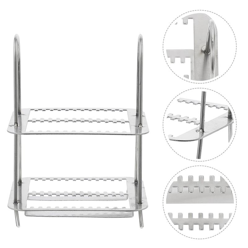 Steel Microscope Microscope Slides Rack 26 Positions Stainless Steel Staining Rack ...