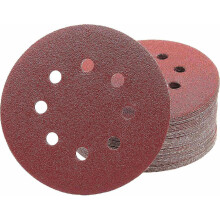 50pcs Sanding Paper Round Ø 125 MM Grit 100 8 Holes