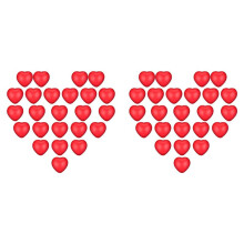 48 Stks Valentijnsdag Rood Hart Stress Ballen, Stress Ballen voor School Carnaval Beloning, Valentijn Party Bag Gift Fillers