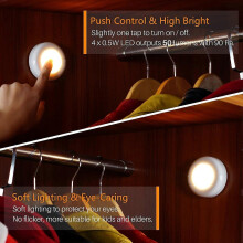Mini Night Touch Led Lamp, Portable Under Cabinet Lighting for Closet (7Cm, Warm White)