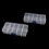 2 Pcs Clear Plastic 10 Sections Press Buckle Tablet Box Holder 1