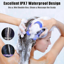 Electric Scalp Massager Hair Growth, Portable Head Massager Scalp for Stress Relief, Waterproof Sca