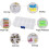 2 Pcs Clear Plastic 10 Sections Press Buckle Tablet Box Holder 2