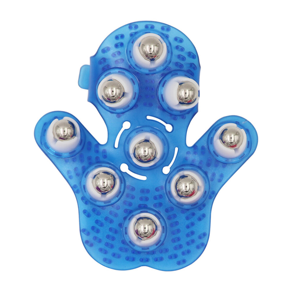 Dcph-Clothing (Blue) 9-Ball Massage Glove For Neck, Back & Shoulder Pain Relief