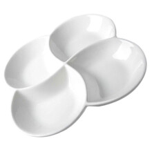4-Compartment Tray Decorative Food Tray Wedding Candy Dish Christmas Divider Dinner Tray Fruit Tray,