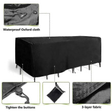 (110x110x85, Black) Cover For Garden Furniture Cover For Garden Furniture