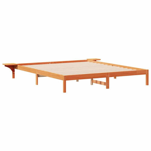 VidaXL vidaXL Bed Frame with Side Tables Wax Brown 200 x 220 cm 1