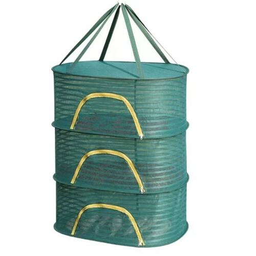 Multi Portable Foldable Multi-Layer Hanging Drying Net for Dry Goods Vegetable Fruit Herbs Clothing Non-Toxic Polyester
