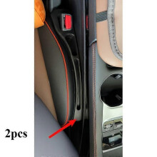 Car Seat Gap Filler Strips 2-Pack, Silicone Gap Fillers for BYD Atto 3/Yuan Plus/Sealion/Dolphin, Car Interior Storage (Black)