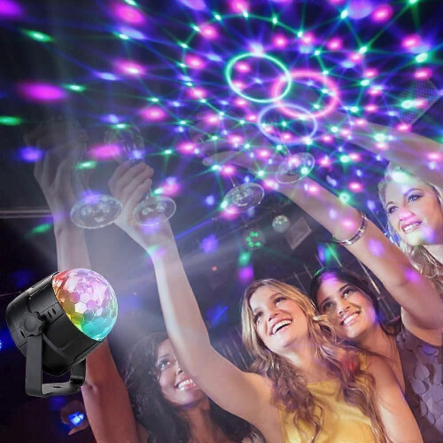 Spotlight Hook, Spotlight Pole Disco Ball LED Disco Light with 15 Light Shapes 2