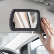 Sun Visor Mirror for Car,Universal Car Vanity Mirror,Adjustable Cosmetic Vanity Black,Automobile Acc