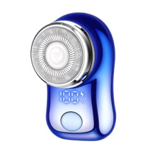 Rasoir à Barbe Électrique pour Homme avec Affichage Numérique, Rasoir à Spirale en Acier Inoxydable, Rasoir Rechargeable par USB pour Usage
