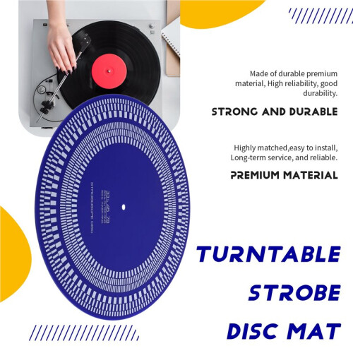 30cm Turntable Strobe Disc Mat Stroboscope Mat Rotational Speed Detection Turntables Calibration Disc for Record Player 1