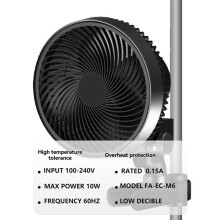 Grow Tent Clip Fan 6In with Redesigned Long-Life EC Motor,10 Dynamic Wind Speeds,for Hydroponics Circulation Cooling(EU)