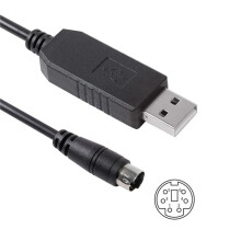 USB RS232 do 6-Pinowego Kabla  Din dla LS XGB XBM XBC PLC do PC RS232 Serial Download Silicon Labs CP2102 1,8 M