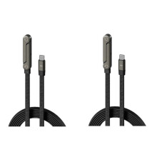 2 Unidades de Cabo de Carregamento Rápido PD Tipo C de 240 W com Suporte Dobrável, Cabo de Dados 2 em 1, Suporte para Celular e Fio de Carregamento