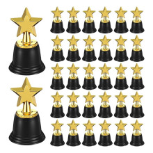 32 Plastikowe Trofea w Kształcie Miniaturowej Gwiazdy, Nagrody do Piłki Nożnej, Baseballu, Nagrody Karnawałowe, Prezent na Imprezę