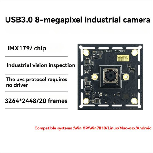 IMX179 Camera Module 8MP USB 3.0 HD Camera 3264x2448 USB Free Driver 20 Frames for Win XP/Win7 8 10/Linux/-Osx C 1