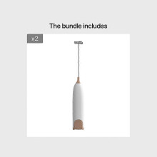 (White Coffee Color*2) Battery-Free Electric Milk Frother, Handheld Foam Maker for Coffee Cappuccino and Egg Mixing