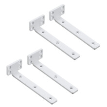 4 Staffe per Mensole Galleggianti da 6 Pollici, Staffe per Mensole Industriali Resistenti, Staffe A L, Staffe per Mensole In Metallo Nascoste
