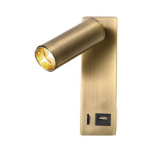 Lampada da Parete A LED da 3 W, Luce di Lettura Incorporata e Girevole, Luce di Messa A Fuoco USB per Camera da Letto, Comodino e Studio, 3000 K,