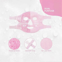 (Green mask) Ice Bead Gel Eye Mask for Hot and Cold Compress, Post-Surgery Recovery, Portable Cooling Care for Travel and Home