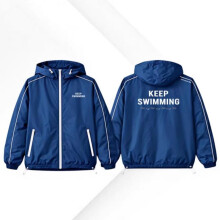 (Keep blue jacket (waterproof), S) BTS Keep Swimming Windbreaker Jacket Outdoor Sports Casual Coat Black M-3XL