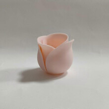2 Pcs Rose-Shaped Ceramic Flower Pots, Soft Focus Petal Planters with Drainage Hole for Succulents, Vintage Desk Balcony Decor Valentine's Day Gift