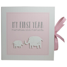 My First Year Record Book Petit Cheri Collection Gift - Pink Baby Girl