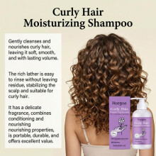 HOEGOA Moisturizing Curly Hair Shampoo Daily Care for Moisturizing Curls Gently Cleanses the Scalp Curly Hair Styling and Smooth 240ml