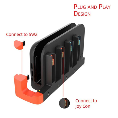 Charging Dock and Stand Station Holder for   2 Joy Con Controller for  NS 2  Charger Dock 2