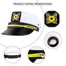 Breathable Multifunctional Hat Elegant Men Women Hat Unisex Adjustable Hat for Party Role Playing Marine Outfits
