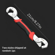 Multifunctional Adjustable Wrench, 21cm/8.27in Large Opening Quick-Adjust Wrench, Non-Slip Handle for Automotive and Home Use