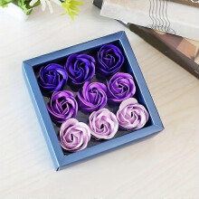 (Red) Date under Roses 9-Piece Rose Soap Flower Gift Box, Soap Flower Gift for Her, Valentine's Day Mother's Day Housewarming Wedding Souvenir