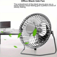 (pink) 4 Inch USB Desk Fan, 360 Rotation Metal Personal Cooling Fan, Ultra-Quiet for Bedroom Office Table