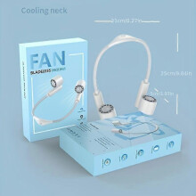 (pink color) Wearable Turbine Neck Fan, Adjustable Portable Quiet Hands-Free Cooling Fan with Dual Outlets
