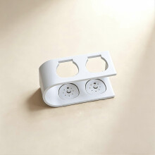 (White) Toothbrush Holder, 3D Printed with Drainage Holes, 2-Slot Minimalist Bathroom Organizer Stand