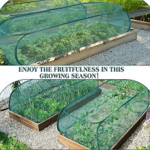 (100*45*40, Black) Foldable Shade Net with Steel Wire and 8 Fixing Feet, Reusable Sunshade Barrier for Garden Plants, Flower Beds, and Vegetables