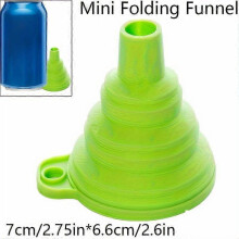 Collapsible Mini Funnel, Food-Grade Silicone Portable Funnel for Oil and Liquid Transfer, Foldable Kitchen Tool, 1 Pack