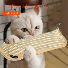 Cat Scratching Pad 2 Pcs, Natural Jute Sisal Scratcher Board for Indoor Cats, Interactive Game Pillow for Claw Grinding