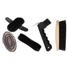5-Piece Horse Grooming Kit Complete Care Set with Comb Body Brush Hoof Pick & More for Horses Ponies