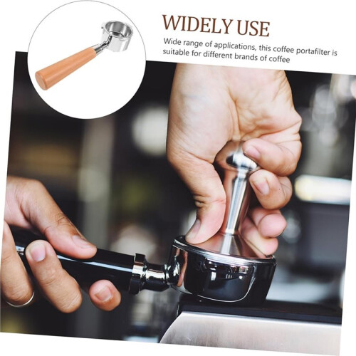 Espresso Coffee Machine Accessories, Beechwood Coffee Handle with 2 Ears, 51mm Extraction Handle. 2