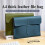 (Khaki) PU File Bag with Lychee Pattern, A4 Size Thickened Large-Capacity Office Storage Bag, Flap Closure for Preventing Falling 2