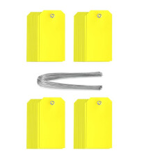 200 Pezzi 4 3/4 Pollici X 2 3/8 Pollici Etichette di Spedizione In Plastica con Filo Etichette Impermeabili per Etichettatura Etichette In Plastica