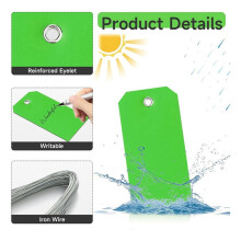 200 Pezzi 4 3/4 Pollici X 2 3/8 Pollici Etichette di Spedizione In Plastica con Filo Etichette Impermeabili per Etichettatura Etichette In Plastica