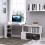 Homcom HOMCOM Corner Computer Desk with Rotating Design and Bookshelf, White 9