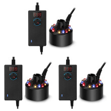 3X Mist Maker Fogger Fontanna Wodna Staw Maszyna do MgłY Atomizer NawilżAcz Powietrza Haloween Dym Maszyna Czarny Wtyczka AmerykańSka