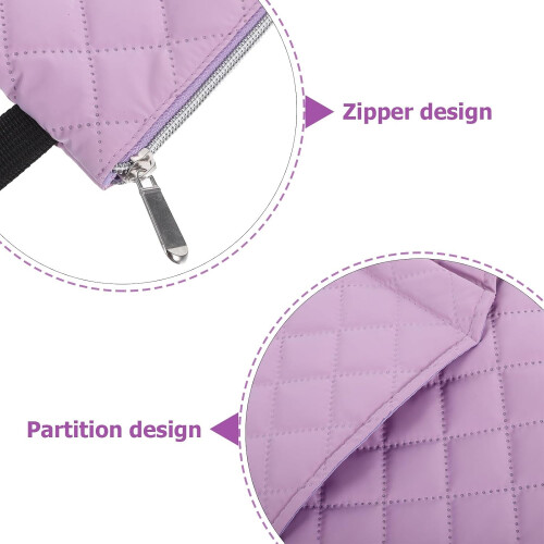 Husă de protecție din material textil cu fermoar violet pentru cărți 2