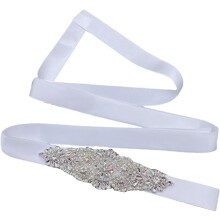 Curea de nuntă cu strasuri pentru accesoriu de rochie de mireasă, strasuri strălucitoare și accente de perle